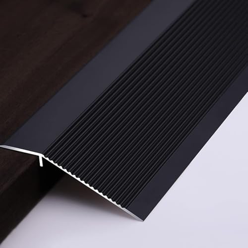 Nez de marche aluminium noir anti-trébuchement pour raccord de seuil de porte