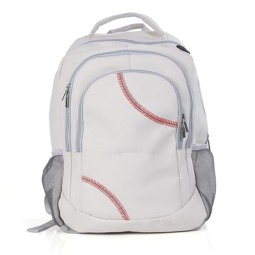 OKATOR White Baseball backpack cow big bag outdoor sports backpack storage bag