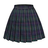 Seazoon Women Plaid Pleated High Waisted Mini Skirt Japan School Uniform Skirts for Women SE225-419-Plaid 29-S