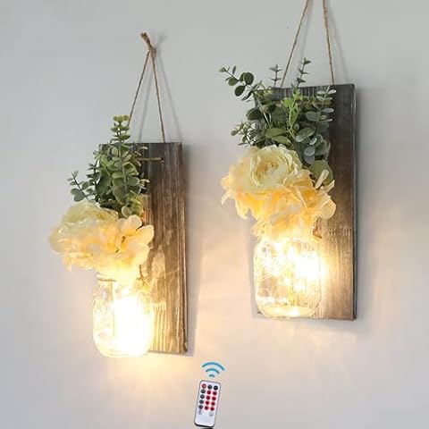 BeSuerte Rustic Mason Jar Wall Sconces Cover