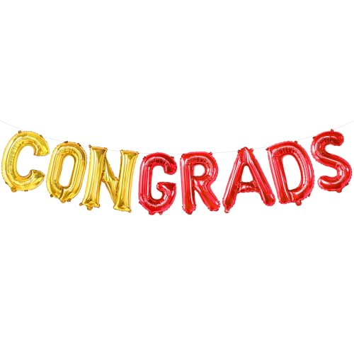 KatchOn Red and Gold Congrats Balloon 16 Inch