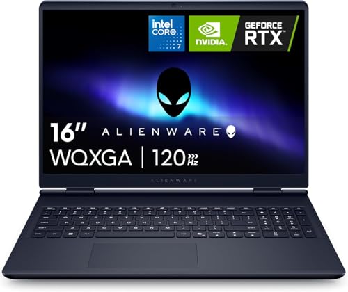 Image of Alienware 16 Aurora Gaming Laptop AC16250-16 inch WQXGA 120Hz Display, Intel Core 7-240H Processor, 16GB DDR5 RAM, 512GB SSD, NVIDIA GeForce RTX 5050 8GB Graphics, Windows 11 Home, Onsite Service - Blue