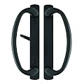 Rockwell Security Charlotte Patio Sliding Door Handle Set Antique Black Finish Fits 3-15/16 Inch CTC Screw Holes for Residential Use