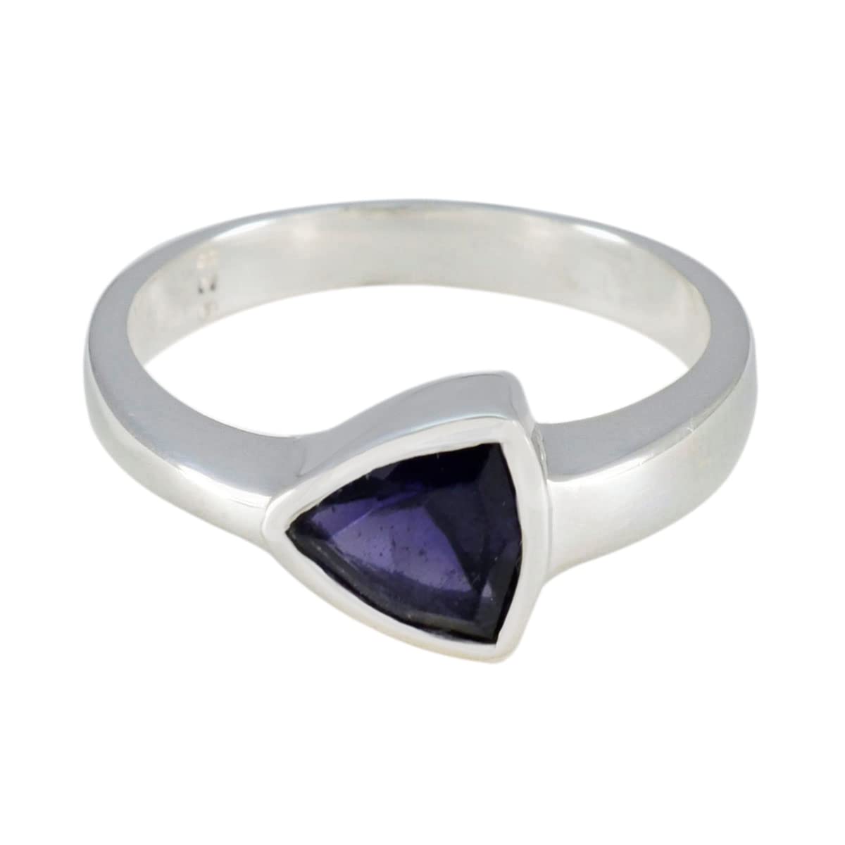 Bague en argent sterling 925 ajustable triangle pour doigts sensibles