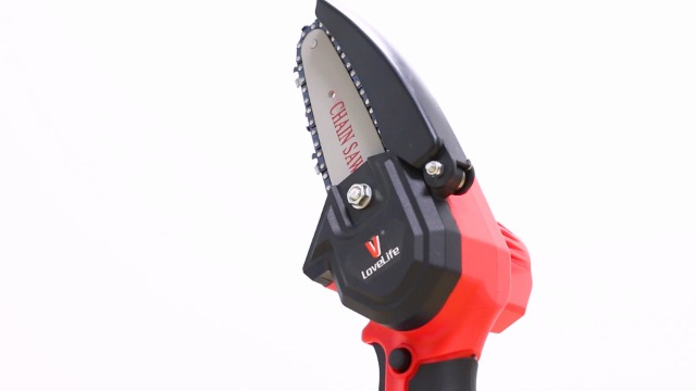 Vlovelife Mini-Kettensäge, 4-Zoll-24-V-Elektro-Kettensäge mit 2 Akkus und 2 Kettensägen, Einhändige Tragbare Akku… – Bild 8