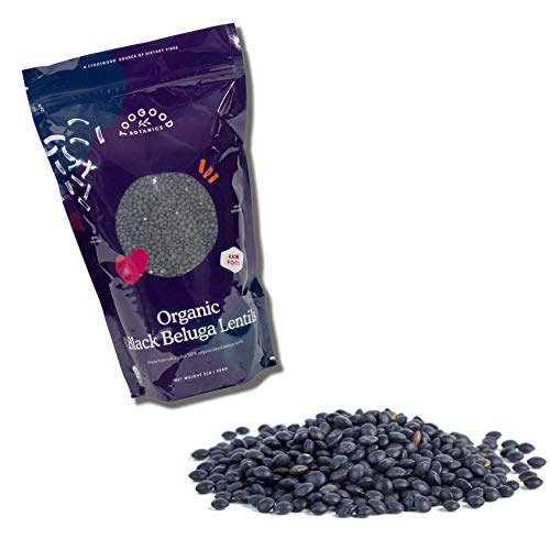Certified USDA Organic Black Lentils, Beluga Lentils, Gluten-free, Vegan-friendly, non-GMO, Canada (2 pounds)