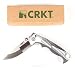 CRKT Tighe Rade EDC Folding Pocket Knife: Everyday Carry, Dual Blade Grind, Button Lock, Textured Aluminum Handle, Pocket Clip 5290
