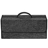 Auto Kofferraum Organizer klett,Faltbar Kofferraumtasche,Rutschfest Filz Auto Organizer Toolbag,Auto Kofferraum Organizer mit Deckel,Kofferraumtasche Klett Auto Zubehör für alle Fahrzeuge (1 Stück)