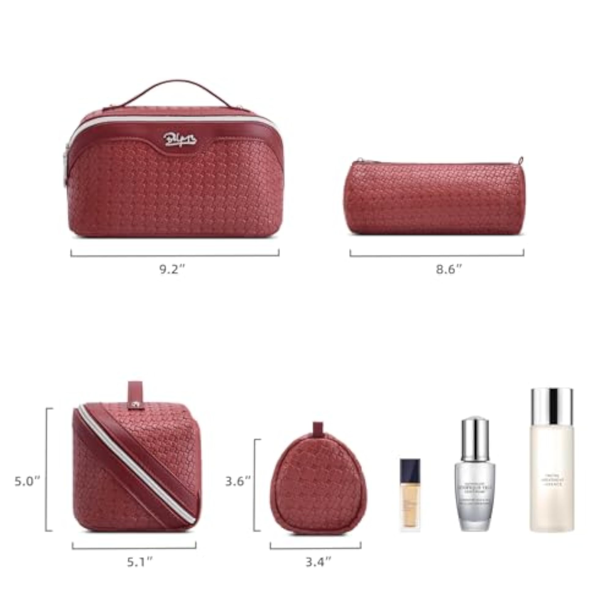 Large Capacity 3 Pcs Set Travel Makeup Bag, Waterproof Organizer