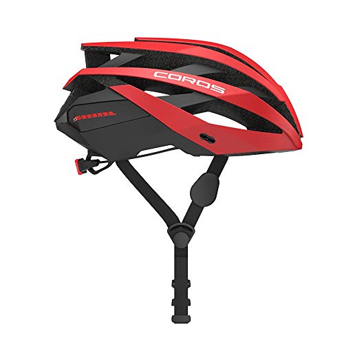Coros Omni Smart Cycling Helmet w/Bone Conduction Audio, LED Tail Lights, SOS Alert Removable Visor | Adjustable Sizing | Connects via Bluetooth Music, Calls Navigation (Certified Refurbished)