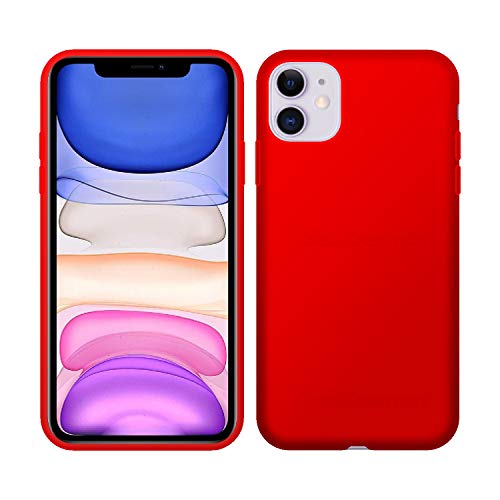 Image of Case Creation Luxurious OG Series for iPhone 11 Case Cover,Anti-Dirty Slim Case Frosted Matte Cute Candy TPU Raised Bezel (Splash of Color) Back Cover for Apple iPhone 11 -Wine Red