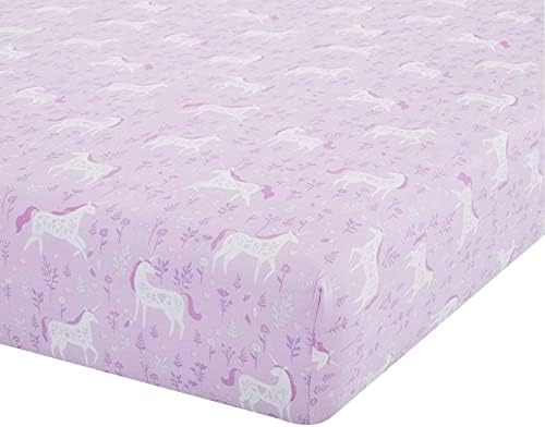 Catherine Lansfield Folk Unicorn Easy Care Single Fitted Sheet Pink