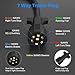 Heavy Duty 7 Way Plug Inline Trailer Cord 8 Ft Wiring Harness with 7 Gang Waterproof Junction Box, 7 Pin Connector Cable Extension for RV Truck Camper Boat Hitch Towing Car Light & Brake Control