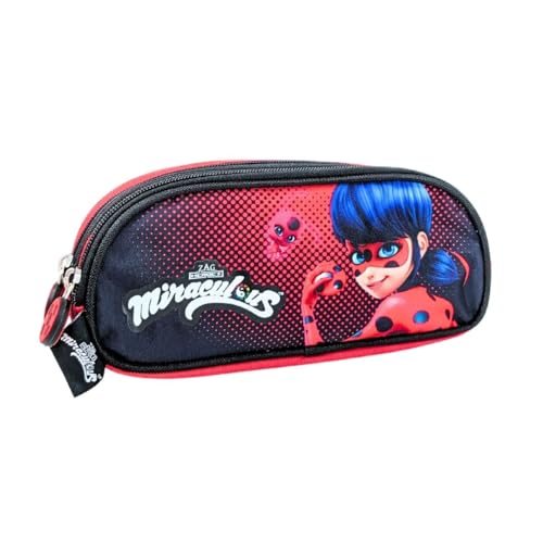 Trousse Miraculous Fille Violet - 21,5 Cm - École Maternelle Primaire - Idée Cadeau Enfant