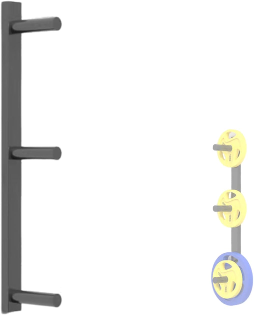 Weight Plate Holder, Wall Mounted Weight Rack Storage for Weight Plate Save Space, Fits 1Inch Standard Plates