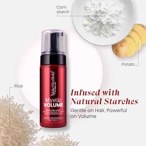 Urban yog Makemeebold 3-In-1 Hot Air Brush & Mystic Volume Hair Styling Foam(150Ml),Hair Dryer,Straightener,Volumizer|1200 Watts Blow Dryer Brush|Volumizing Foam For Fine Hair,Paraben-Free,Black