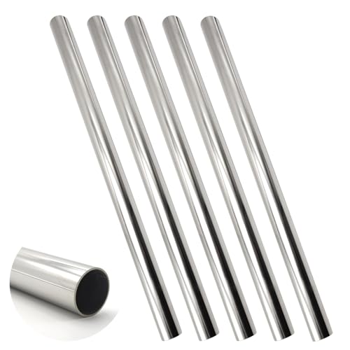 5Pcs 304 Stainless Steel Dom Tube 1inch OD 1/25inch Wall Steel Seamless Tubing Round Metal Pipe Tubing 15.75in Length for Industrial Handicraft Article Decoration