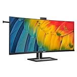 Philips 40B1U6903CH - 40 inch 5k Curved monitor, IPS, 4ms, Docking, daisychain, Thunderbolt 4, WebCam, Height Adjust, KVM, Power Sensors (5120 x 2160, HDMI/Thunderbolt 4, USB-C)