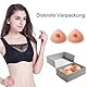 FESVINA Silikon Brustformen Falsche Brüste Dreieck Brustprothesen Crossdresser Cosplay Transgender Mastektomie Gefälschte Brüste, A Cup 500g/Paar