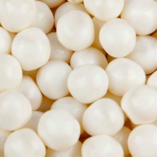 White Pina Colada Fruit Sours Chewy Candy Balls 1lb Bag