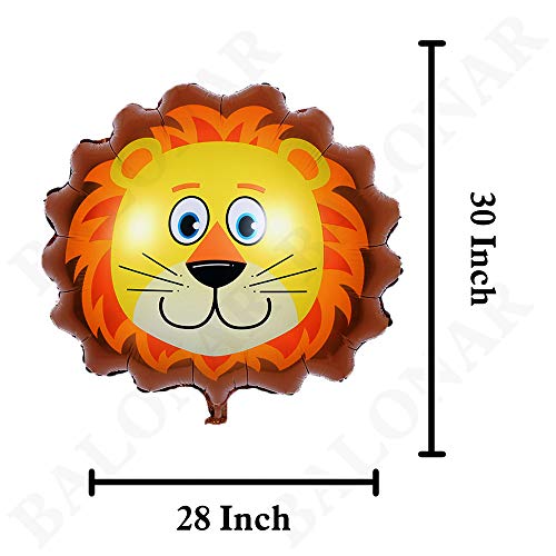 Balonar 5Pcs 32 Inch Tiger Lion Zebra Monkey Graffe Foil Balloons Animal Balloons For Child Birthday Party Supplies Cute Baby Shower Decorations #TOP4