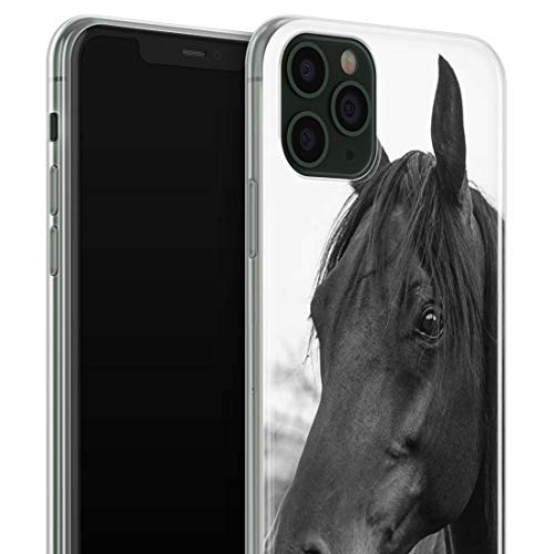 Custodia in gel per iPhone 11, motivo: cavallo G10...