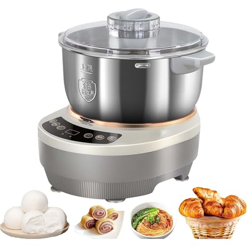 EXSHUING Amasadora Automática Con Fermentación, Amasadora Eléctrica Para Pan Con Capacidad De 5 L/5.3 Qt Y 7 L/7.4 Qt, Amasado Y Levado Con Un Solo Toque Para Pan, Pizza Y Masa Madre(7L)