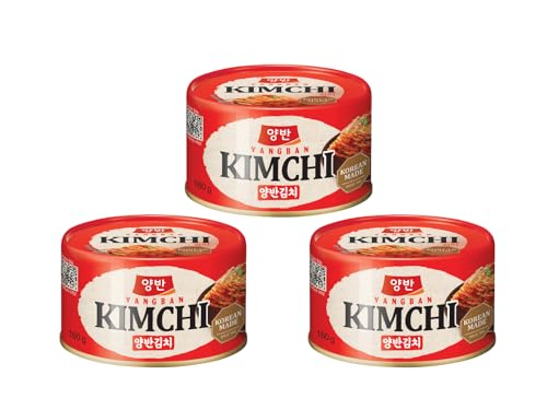 DONGWON Kimchi – 3er Pack – Fermentierter Koreanischer Chinakohl mit Chili & Knoblauch – Vegan & Natürlich Gereift – Authentisches Kimchi in Portionsdosen– OG ASIA – 3x 160g