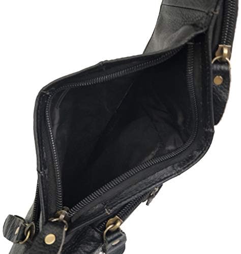 Leather Sling Bag Crossbody Backpack for Men Women Travel Outdoor Sports Hiking Camping Shoulder Chest Day Pack Daypack - Image 4