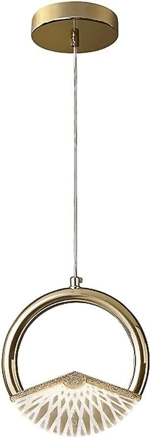 Lustre suspension en métal doré et acrylique ZR98US pour salon
