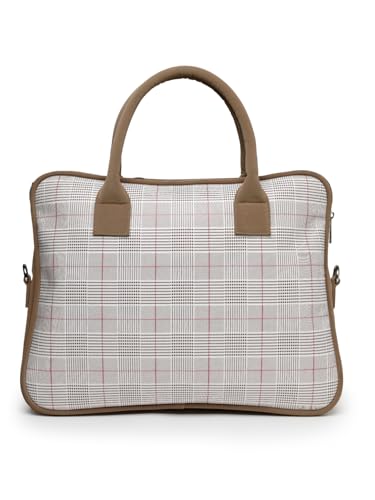 Image of Thomas Scott Men Checked PU Laptop Bag