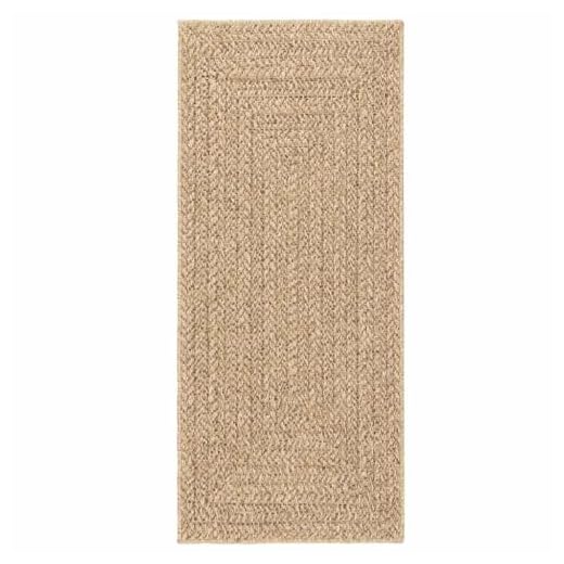 vidaXL Tapis ZIZUR 80x200 cm Aspect de Jute intérieur et extérieur, Tapis d'extérieur, Tapis de Sol, Tapis d'intérieur, Tapis de Porte, Moquette