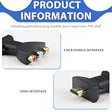 RGB to HDMI Adapter, 1080P RCA to HDMI Converter, AV to HDMI Component Video Audio Connector Gold Plated Interface, Plug & Play, Universal Compatibility for TV Laptop Xbox PS3 DVD Durable & Compact - Image 3