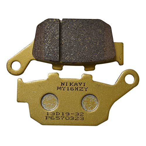 Image of NIKAVI GDP02 Premium Gold Rear Disc Brake Pad Compatible with Hondaa CBR Series 250-1000 /Kawasakii Z800 /Kawasakii Z900 /Kawasakii Ninja ZX-10R /Triiumph Tiger 800 High Performance Gold Series