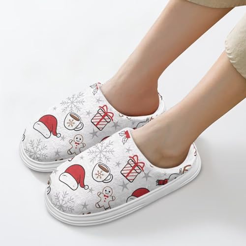 Slippers for Women Indoor Washable Comfortable Bedroom Slippers Women House Home Winter Shoes with Anti-Skid Sole3