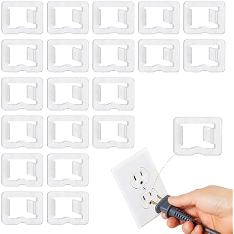 YUXIANLB 20Pcs Loose Outlet Fix Plug, Wall Socket Fixer, Transparent Loose Socket Insert, Fix Plug Tightly, Keep Your Loose Socket Jack Snug for Power Plug, Fastening Socket Conversion Cover Cover