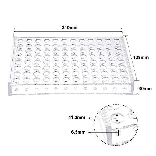 Uxcell Test Tube Rack Holder Lab Stand Acrylic 96-Well Clear For 0.2Ml,1.5Ml #TOP2