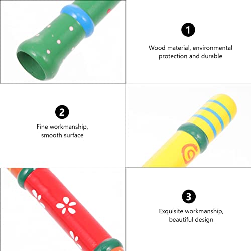 Kinderen Fluiten Muziekinstrument Speelgoed: 5 Stks Houten Fluitjes Kinderen Educatief Muziek Speelgoed Voor Baby Kids… - Image 5