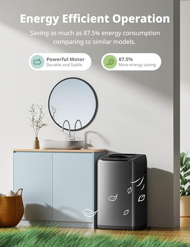 COMFEE' Portable Washing Machine, 0.9 cu.ft Compact Washer With LED Display, 5 Wash Cycles, 2 Built-in Rollers, Space Saving Full-Automatic Washer - View 7