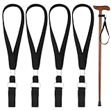 HOBBIESAY 15Stk Nylon Gehstock-Handgelenkbänder Handgelenkschlaufen Für Gehhilfen Mobilitätshilfen Senioren Schwarz Eisenteile Für Stockersatzteile