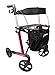 Produktbild FabaCare Leichtgewichtrollator Leopard, Aluminium Rollator, Leicht, Faltbar, Innen und Außen, Vollausstattung, Belastbarkeit 150 kg, Rot