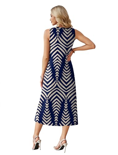 50% Off OFEEFAN Summer Midi Dress with Pockets - Image 6