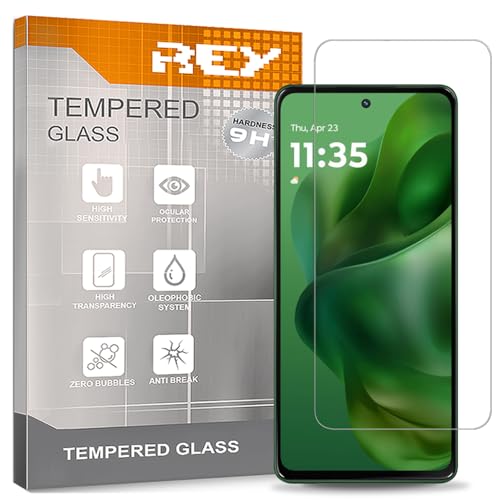 REY 2X Protector Pantalla para Motorola Moto G 5G 2025, Cristal Vidrio Templado Premium
