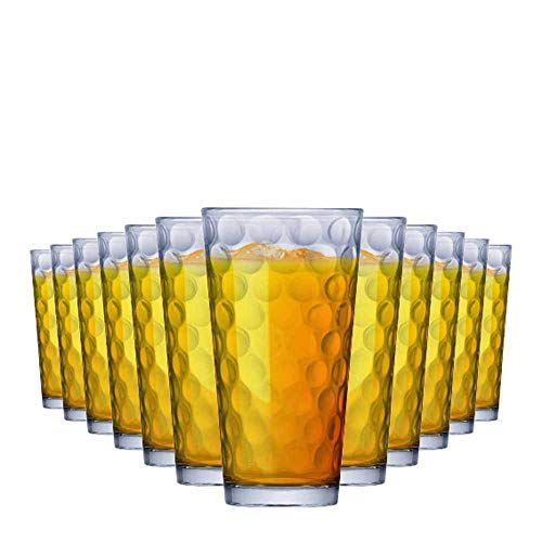 Jogo de Copos Para Água Suco Conic Bubbles Vidro 415ml 12 Pcs - Ruvolo