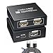 HDMI Splitter 1 in 2 Out mit 4ft hdmi Kable, 4K@60Hz HDCP Bypass HDMI Audio Splitter für TV and Soundbar, unterstützt Down Scaler 4K & 1080P Dual Monitors Sync, 2K@144Hz Dobly Vision/Atmos