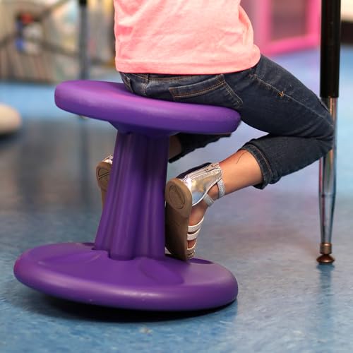 Kids (14in tall) , Blue : Kore Patented WOBBLE Chair, Made in the USA, Active Sitting for Toddler, Pre-School, Kids, and Teens; Kids don't have to sit still anymore - "The BEST seat in any Classroom"! - Blue - Kids (14in)