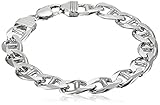 Men's Sterling Silver Italian 11.20 mm Mariner Link Bracelet, 9
