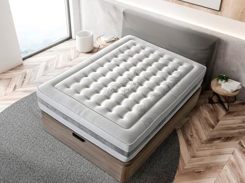 Colchón Viscoelástico Luxu - Altura +/ - 27 cm - Núcleo HR - Firmeza Media/Alta - Sistema Estabilizador TST - Tejido Strech Argentum Basado en Iones de Plata Antibacteriano