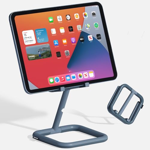 Bouncepad Go iPad Tablet Stand For Business & Leisure | iPad POS Stand | Adjustable Tablet & iPad Stand | Compatible With All Tablets & iPad Models | Tablet Stand For Desk | Blue