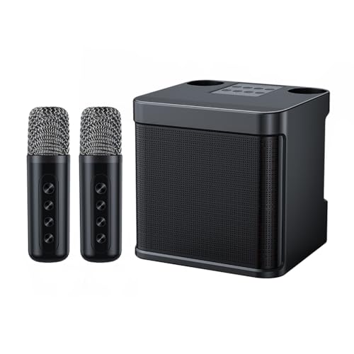 LIXSAZSE Potente y versátil - Altavoz Bluetooth con entradas TF y para AUX para Sistema PA de Altavoz portátil Bluetooth para niños de plástico, Negro